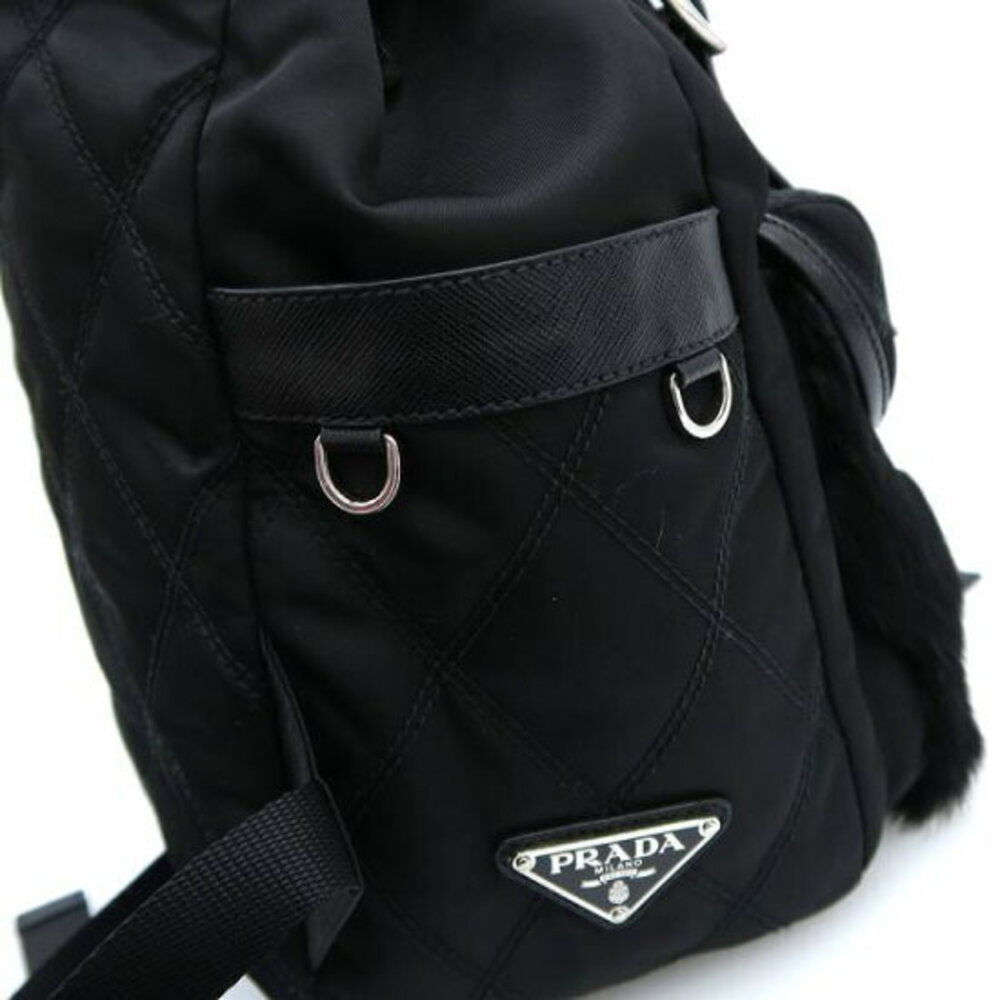 Prada Backpack Rabbit Fur Black - Picture 6 of 8